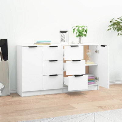 Sturdy Sideboards 2 pcs White 60x30x70 cm Engineered Wood