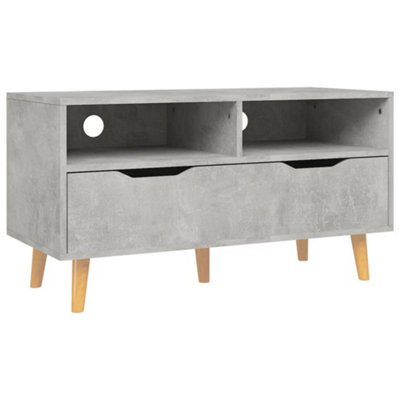 Sturdy TV Cabinet Concrete Grey 90x40x48.5 cm Engineered Wood