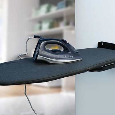 1/f SPACE IRONBOARD (Black coating) L 新品 Sturdy Wall Mounted Folding Ironing Board - Space-Saving Solution