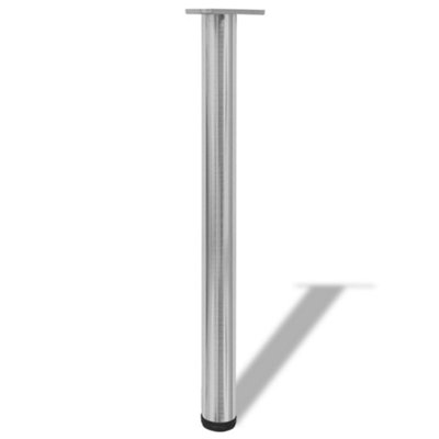 Sturdy4 Height Adjustable Table Legs Brushed Nickel 710 mm