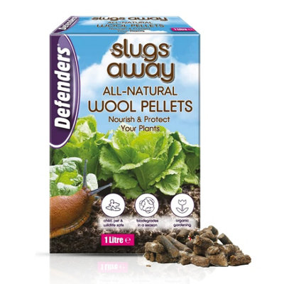 STV SLUGS AWAY WOOL PELLETS 1L NATURAL GARDEN SLUG SNAIL BARRIER PLANT ...