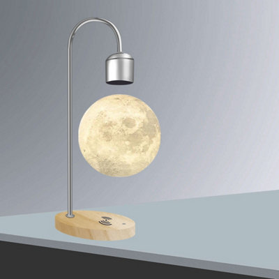 Style 3 3D Printed LED Hovering Moon Light with Wireless Charger