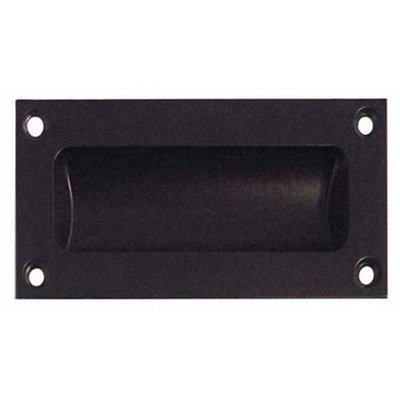 Stylish 102mm Black Flush Pulls for Doors and Drawers - Recessed Door Handle
