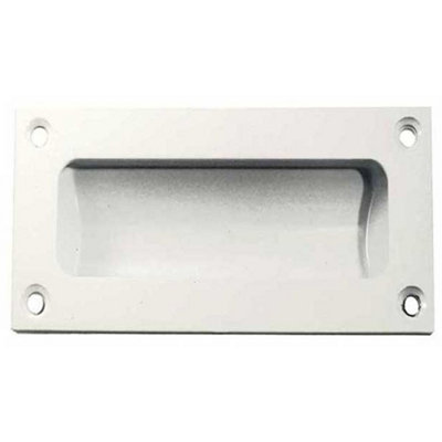 Stylish 102mm White Flush Pulls for Sliding Doors and Drawers - Recessed Door Handle