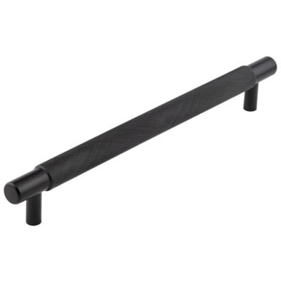Stylish 224mm Black Cabinet Handle for Modern Interiors Kitchen Drawer Pull Handle