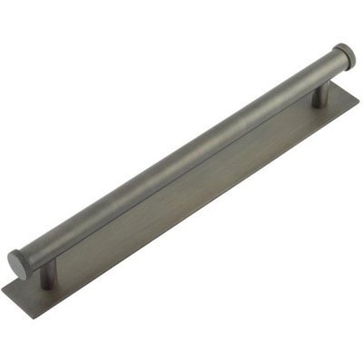 Stylish 224mm Dark Bronze Cabinet Handle with Knurled Design - Kitchen Drawer Pull Handle