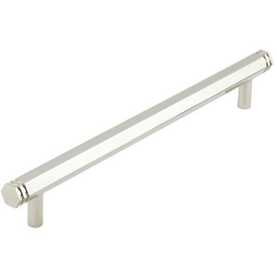Stylish 224mm Polished Nickel Cabinet Handle for Modern Interiors - Kitchen Drawer Pull Handle