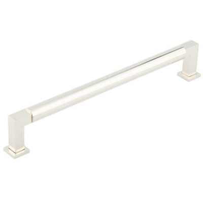 Stylish 224mm Round Cabinet Handle in Polished Nickel Finish - Kitchen Drawer Pull Handle