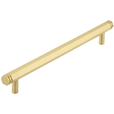 Stylish 224mm Satin Brass Cabinet Handle for Modern Interiors - Kitchen Drawer Pull Handle