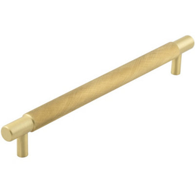 Stylish 224mm Satin Brass Cabinet Handle for Modern Spaces - Kitchen Drawer Pull Handle