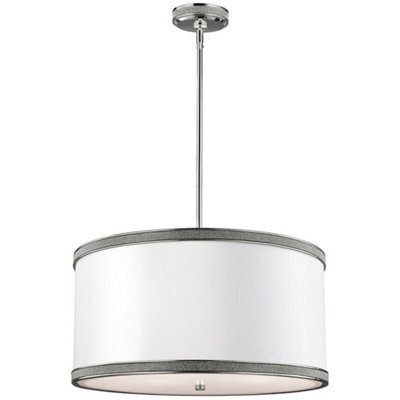 Stylish 3 Bulb Ceiling Pendant Light in Polished Nickel for Modern Interiors