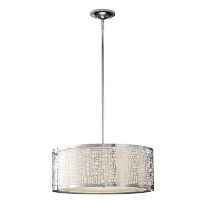 Stylish 3 Bulb Chrome Ceiling Pendant Light with E27 Socket