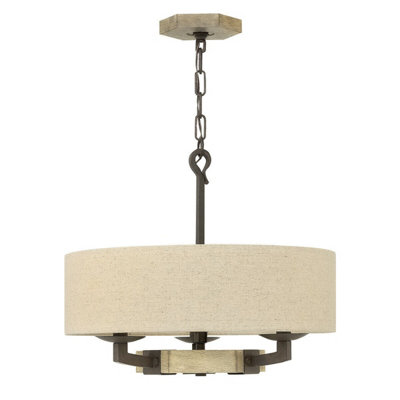 Stylish 3 Bulb Iron Rust Ceiling Pendant Light Fixture with E14 Sockets