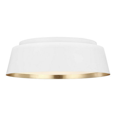 Stylish 3 Bulb Matte White Flush Ceiling Light with LED E14 Socket