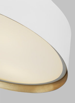 Stylish 3 Bulb Matte White Flush Ceiling Light with LED E14 Socket
