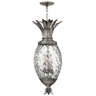 Stylish 4 Bulb Ceiling Pendant Light in Antique Nickel Finish