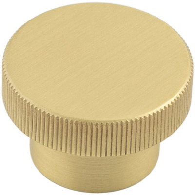 Stylish 40mm Satin Brass Cupboard Knob for Modern Interiors - Kitchen Cabinet Knob