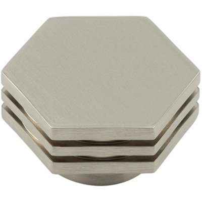 Stylish 40mm Satin Nickel Cupboard Knob for Modern Interior Units - Kitchen Cabinet Knob