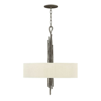 Stylish 6 Bulb Ceiling Pendant Light in Metallic Matte Bronze for Modern Interiors