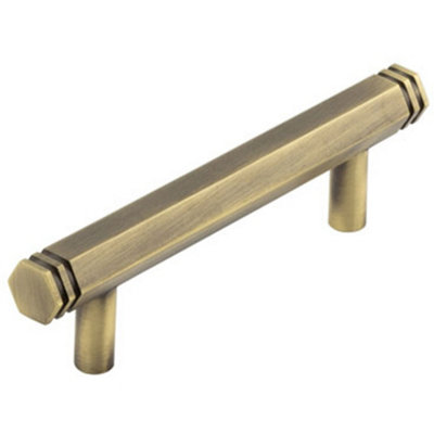 Stylish 96mm Antique Brass Cabinet Handle for Modern and Traditional Interiors - Kitchen Drawer Pull Handle