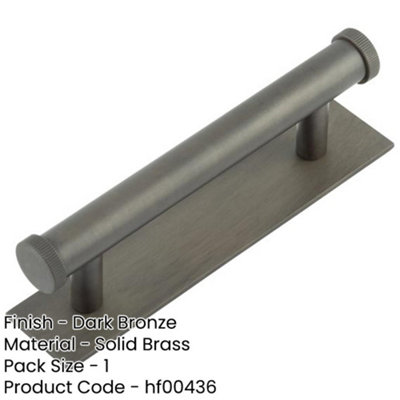 Stylish 96mm Dark Bronze Cabinet Handle with Knurled Design Kitchen Drawer Pull Handle