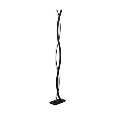 Stylish Adjustable Floor Lamp with Black Shade and LED Bulb - 32W Included