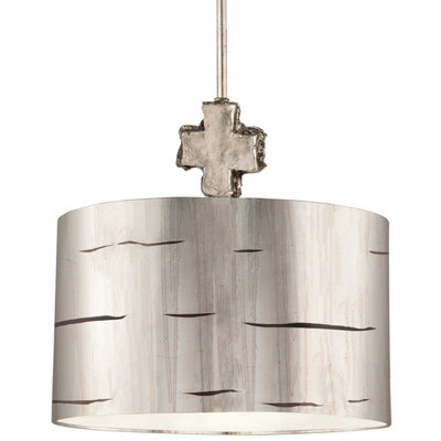 Stylish Aged Silver 1 Bulb Ceiling Pendant Light Fitting with E27 Socket