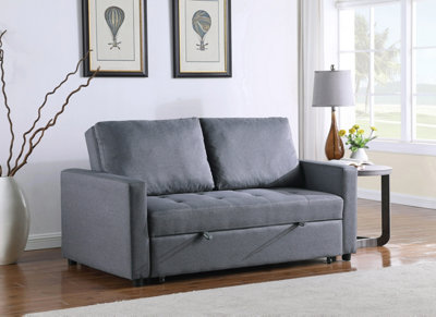 Stylish and Comfortable 2 Seater Fabric Sofa Bed, Modern Style, Living ...
