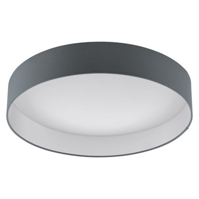 Stylish Anthracite Flush Ceiling Light with LED Bulb - 24W Warm White Glow