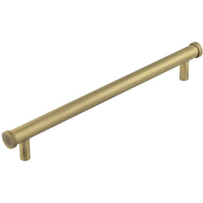 Stylish Antique Brass Cabinet Handle with 224mm Center - Kitchen Drawer Pull Handle