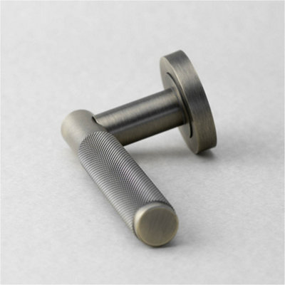 Stylish Antique Brass Knurled Door Handle for Modern Interiors - Interior Handle