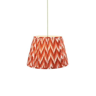 Stylish Apricot Orange Hanging Pendant Light with Aged Brass Finish