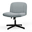 Stylish Armless Office Chair with Height Adjustable, Wide Seat, Perfect for Home Office and Bedroom-Grey