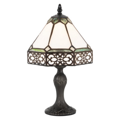 Stylish Art Deco Tiffany Lamp with Emerald Green Decor and