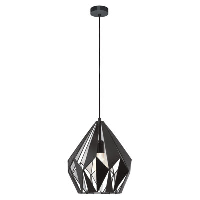 Stylish Black and Silver Geometric Pendant Light 60W E27 for Modern Homes