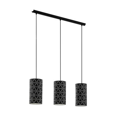Stylish Black and White Pendant Ceiling Light with Cut Out Pattern for E27 Bulbs