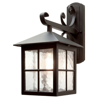 Stylish Black IP43 Wall Light Sconce with E27 Socket for Outdoor Use
