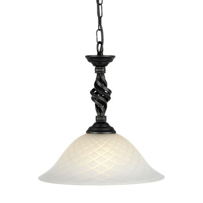 Stylish Black LED Pendant Light with E27 Socket - 100W Bulb Compatible
