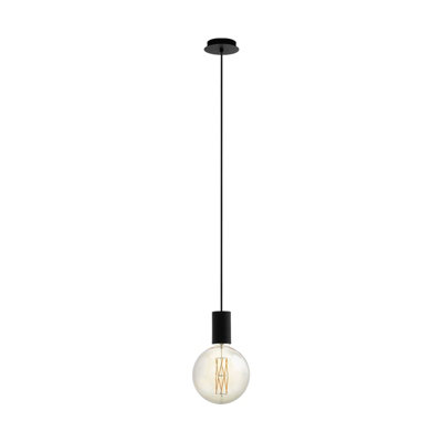 Stylish Black Pendant Ceiling Light with Adjustable Length for Modern Decor