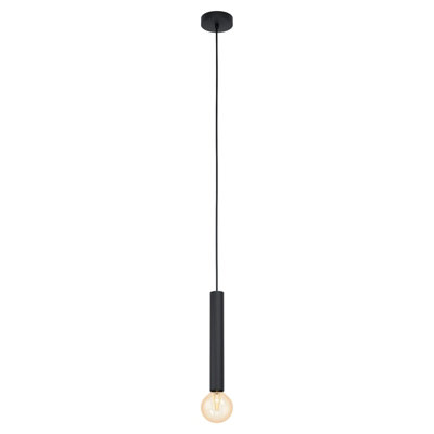 Stylish Black Pendant Ceiling Light with E27 Bulb Holder