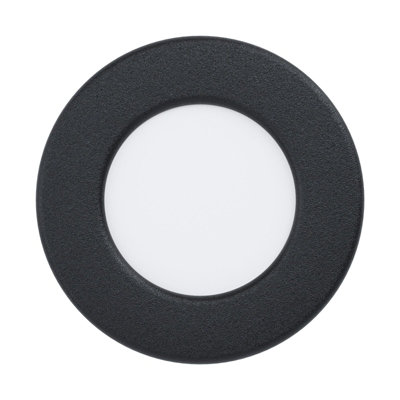 Stylish Black Round LED Flush Downlight for Walls and Ceilings - 2.7W Spotlight