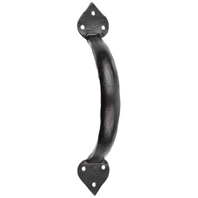Stylish Black Tear Cabinet Handle 185x50mm for Elegant Interiors - Kitchen Drawer Pull Handle