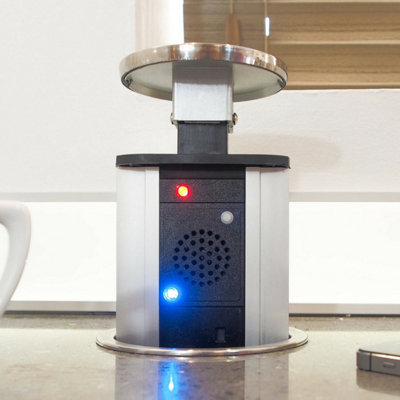 Stylish Bluetooth Pop Up Extension Tower with USB Ports and Built-in Speaker