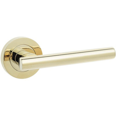 Stylish Brass Finish Door Handle for Modern Interiors - Interior Handle