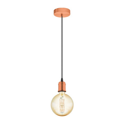 Stylish Brushed Copper Steel Hanging Ceiling Pendant Light for E27 Bulb