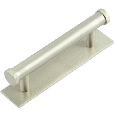 Stylish Cabinet Handle 96mm Centers with Satin Nickel Finish - Kitchen Drawer Pull Handle