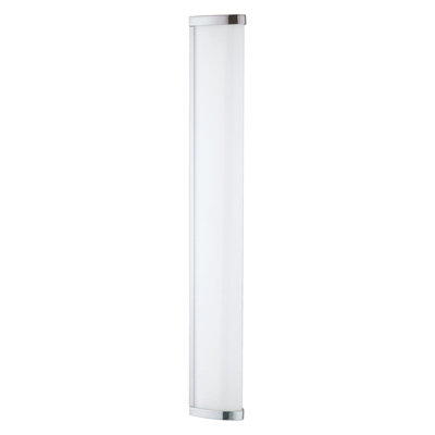 Stylish Chrome Bathroom Mirror Light with White Shade - 16W LED IP44