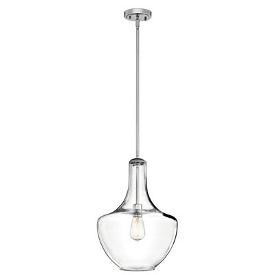 Stylish Chrome LED Pendant Light with E27 Socket for Modern Interiors