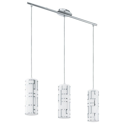Stylish Chrome Pendant Ceiling Light with Adjustable Height and Decorative Bulb
