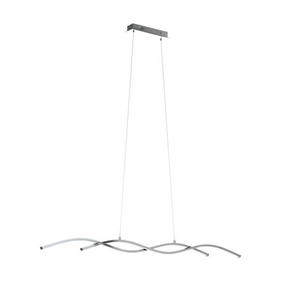Stylish Chrome Pendant Ceiling Light with Adjustable Height and LED Bulbs